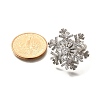 Snowflake Rotatable Open Cuff Rings for Women RJEW-B111-01P-5