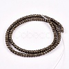 Natural Pyrite Beads Strands G-L051-4x3mm-01-1