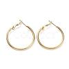 Ring 304 Stainless Steel Hoop Earrings for Women Men EJEW-B049-02C-G-1