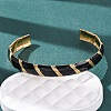 304 Stainless Steel Enamel Bangles for Women BJEW-H637-01G-2