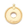 Flat Round Rack Plating Alloy Big Pendants FIND-N005-43G-1