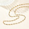 1.5MM 304 Stainless Steel Cuboid Link Chain Necklaces for Women NJEW-G201-03G-2