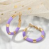 PVD Vacuum Plating 201 Stainless Steel Enamel Hoop Earrings for Women EJEW-B016-33D-2