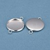 201 Stainless Steel Cabochon Connector Settings X-STAS-F191-15S-F-2