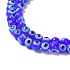 Handmade Evil Eye Lampwork Round Bead Strands LAMP-L055-4mm-15-2