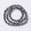 Electroplate Transparent Glass Beads Strands EGLA-A034-T4mm-Q13-2