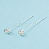 Brass Flower Head Pins KK-G413-04S-3