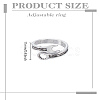 1Pc Alloy Wrench Cuff Rings RJEW-LP0002-46B-2