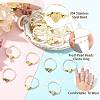Natural Freshwater Pearl & 304 Stainless Steel Bead Finger Rings RJEW-FS00001-11-2