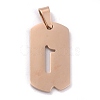 Ion Plating(IP) 304 Stainless Steel Pendants STAS-O127-C01-2
