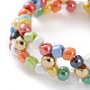 Round Mixed Style Glass Seed Beaded Finger Rings RJEW-JR00318-4