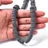 Flat Round Handmade Polymer Clay Beads CLAY-R067-10mm-41-6