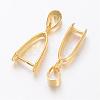 Brass Ice Pick Pinch Bails X-KK-D318-G-NR-1
