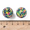Round Resin Rhinestone Beads OACR-Z035-02E-3