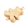 Spray Painted Wood Connector Charms PALLOY-JF01427-14-3