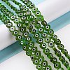 Handmade Evil Eye Lampwork Beads Strands LAMP-F023-B13-2
