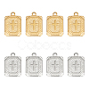8Pcs 2 Colors 304 Stainless Steel Pendants STAS-UN0042-20-1