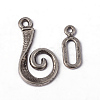 Tibetan Style Alloy Hook Clasps X-LF5077Y-1