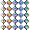 30Pcs Rainbow Iridescent Printed Opaque Acrylic Beads OACR-TA0001-73B-2