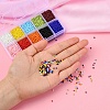 8000Pcs 10 Colors 12/0 Glass Seed Beads SEED-YW0001-33A-9