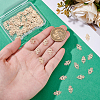 100Pcs Long-Lasting Plated Brass Filigree Charms KK-HY0004-22-3