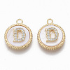 Brass Micro Pave Cubic Zirconia Pendants KK-T062-04D-NF-1