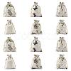 24Pcs 6 Colors Polycotton(Polyester Cotton) Packing Pouches Drawstring Bags ABAG-FS0001-12-1