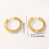 Elegant Stainless Steel Clear Cubic Zirconia Hoop Earrings OV8989-4