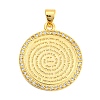 Brass with Cubic Zirconia Pendants KK-K332-16A-G-01-1