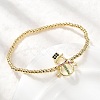 Christmas Brass Micro Pave Cubic Zirconia Link Bracelets BJEW-K289-01A-G-3