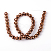 Non-Magnetic Synthetic Hematite Beads Strands G-G091-8mm-3