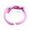 Spray Painted Brass Cuff Rings RJEW-S045-113-NR-3