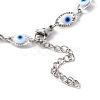 Evil Eye Plastic Link Chain Necklace NJEW-H169-03P-4