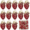 30Pcs Rack Plating Alloy Enamel Pendants FIND-SC0015-12B-1