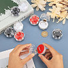 42Pcs 3 Colors Octagon Transparent Plastic Ring Boxes CON-CA0001-022-3