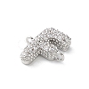Brass Micro Pave Cubic Zirconia Letter Links KK-I717-04F-P-2