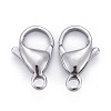 Tarnish Resistant 304 Stainless Steel Lobster Claw Clasps X-STAS-AB15-3