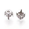 Square Brass Sew on Prong Settings KK-O084-05-6x6mm-2