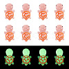 12Pcs Luminous Translucent Resin Sea Animal Cabochons RESI-TA0004-56C-1