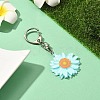 Acrylic Daisy Pendant Decoration HJEW-YW00028-03-1