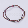 Electroplate Glass Beads Strands GLAA-F078-FP06-2