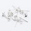 925 Sterling Silver Stud Earring Findings X-STER-K167-027D-S-2