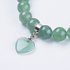 Natural Green Aventurine Stretch Bracelets BJEW-F308-34A-2