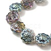 Transparent Electroplate Glass Beads Strands GLAA-G098-04C-3
