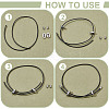4 Sets 2 Colors Stainless Steel Silicone Bayonet Clasps STAS-AR0002-63-3