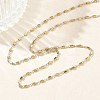 1.5MM Two Tone 304 Stainless Steel Cuboid Link Chain Necklaces for Women NJEW-G201-03GP-2