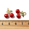Brass Enamel Pendants KK-R229-07G-04-3