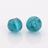 Handmade Silver Foil Glass Beads X-FOIL-R054-17-2