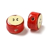 Christmas Theme Glazed Porcelain Beads PORC-NH0001-01A-2