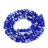AB Color Plated Transparent Glass Rondelle Beads Strands EGLA-T029-4mm-10Q-2
